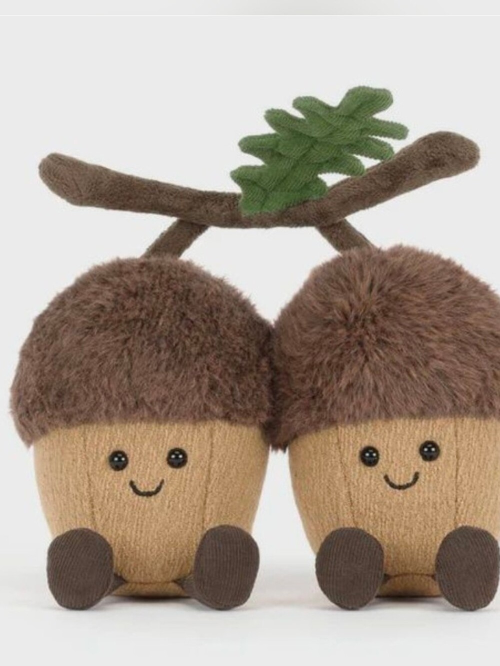 Jellycat Amuseables Ort & Tum Acorns 7.1x7.1x2.4" Soft & Plush BNWT Authentic